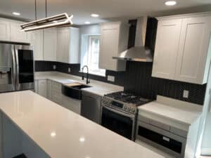 Remodeled kitchen by All Work Constrution