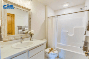 Partial bath remodeling