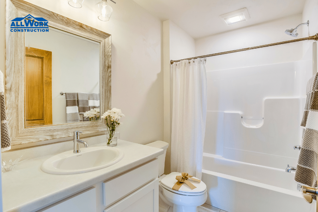 Partial bath remodeling