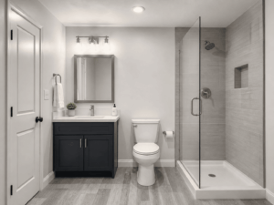 The Straight-Line Bathroom Layout