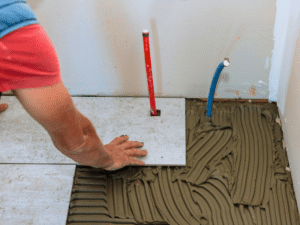 bathroom tile installation