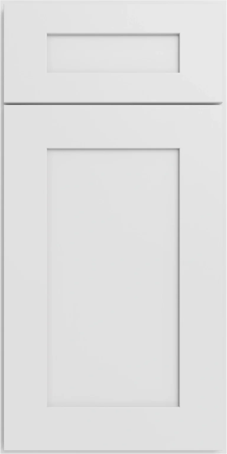 Forevermark Ice White Shaker kitchen cabinet door in white