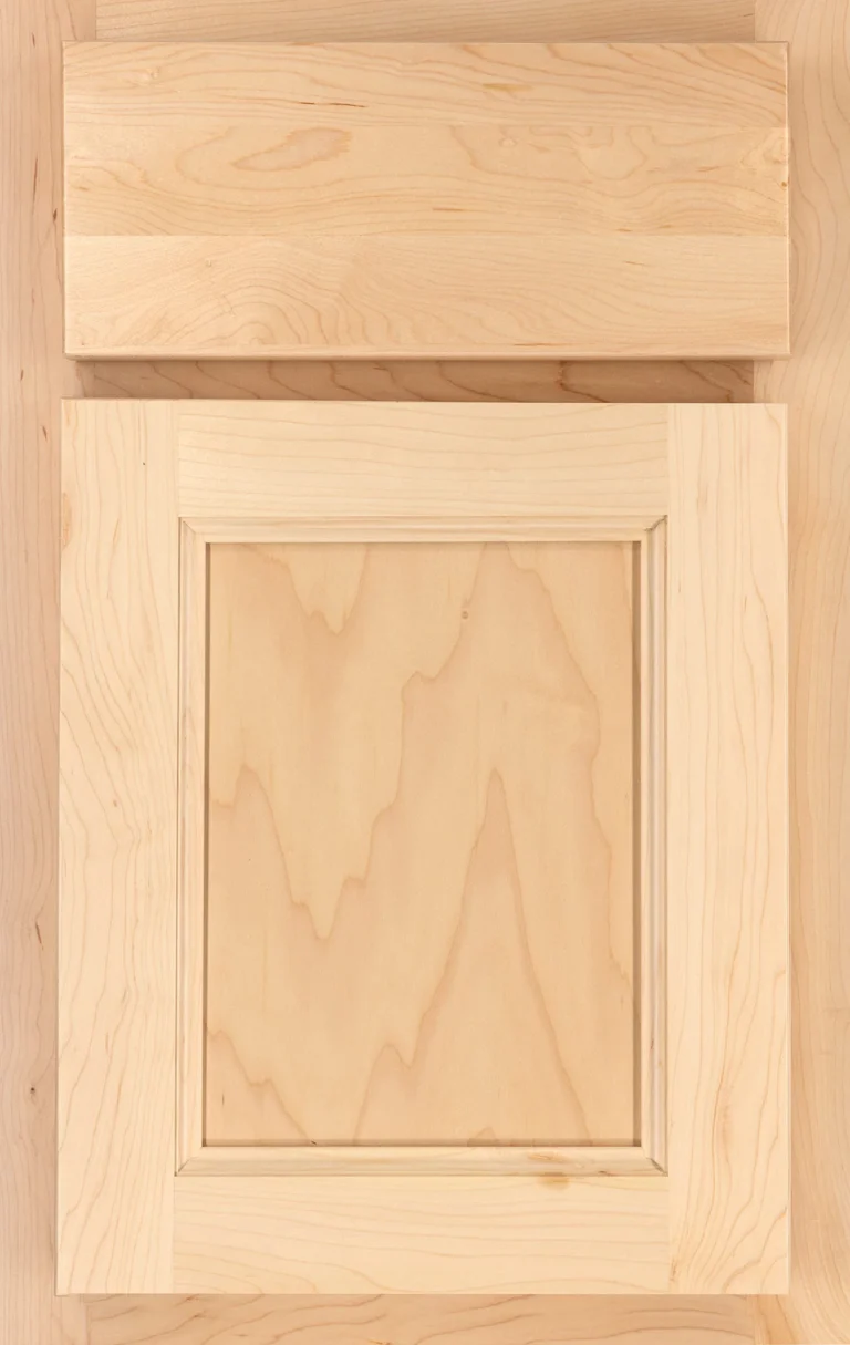 Integrity Ayden kitchen cabinet door with a recessed panel and slab drawer front
