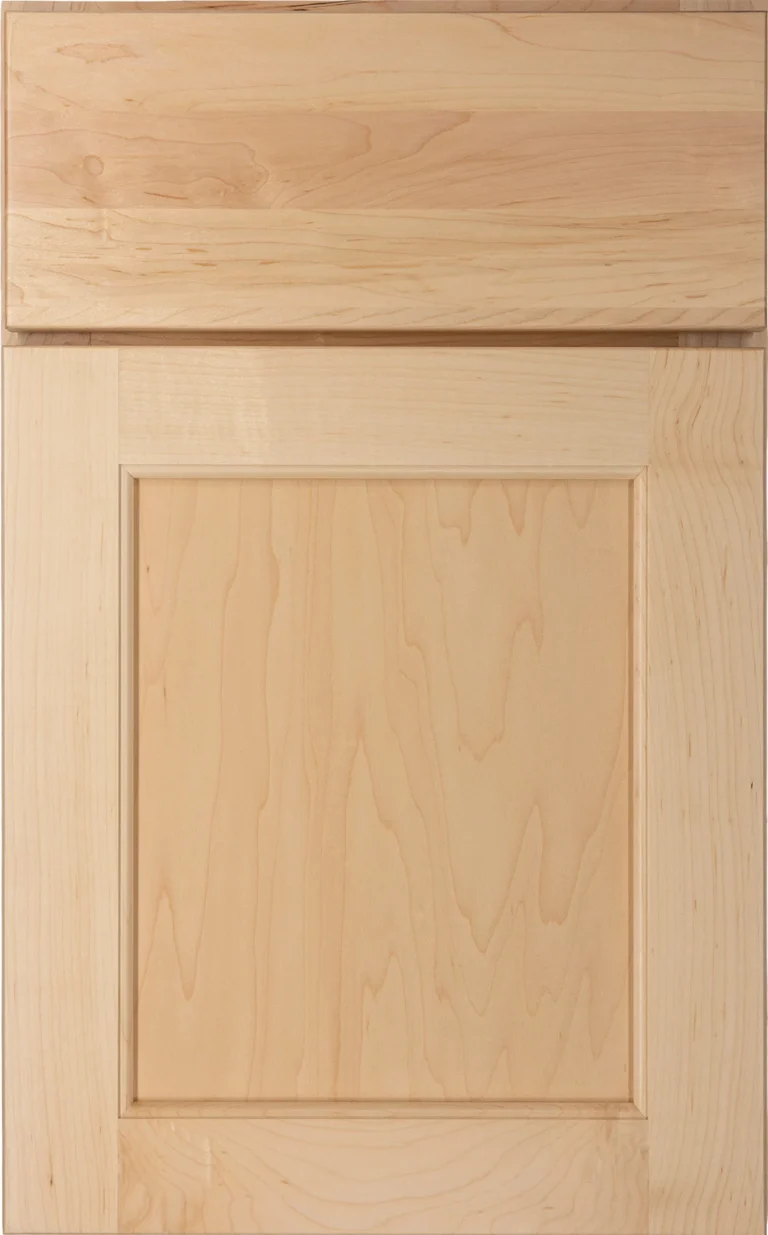 Integrity Hathaway kitchen cabinet door with a recessed panel and slab drawer front