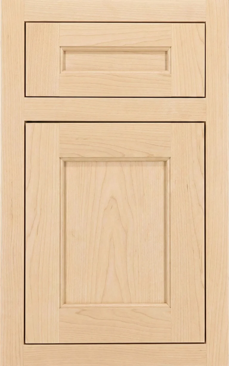 Integrity Kimberly inset kitchen cabinet door with a recessed panel and decorative drawer front