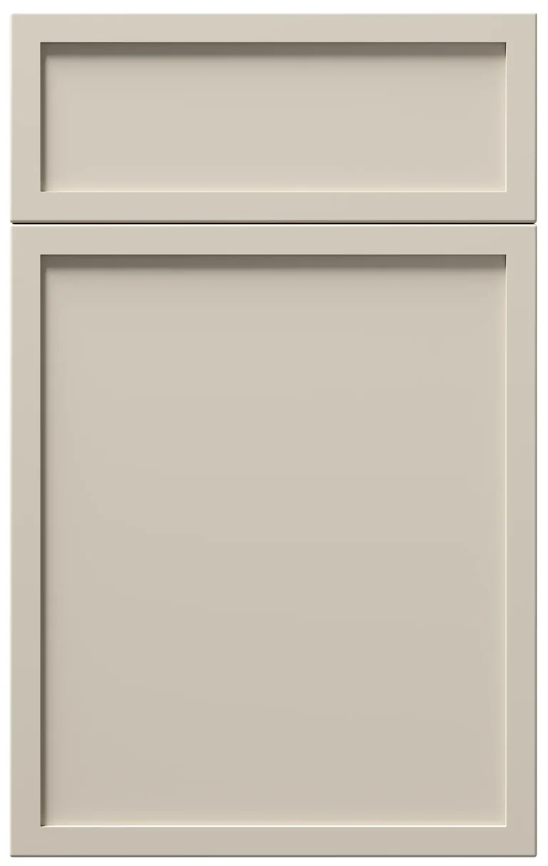 Eurocrafts Slim Shaker kitchen cabinet fronts in accessible beige with narrow borders