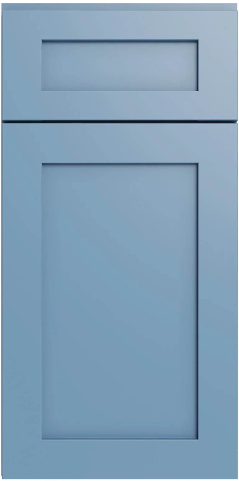 Forevermark XTerra Blue Shaker kitchen cabinet door in blue