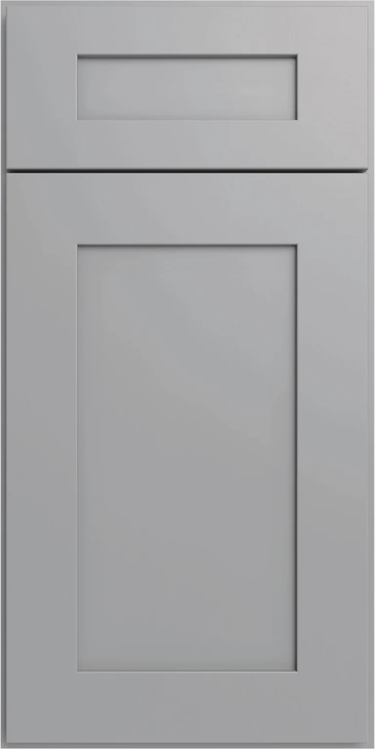 Forevermark Lait Grey Shaker kitchen cabinet door in grey