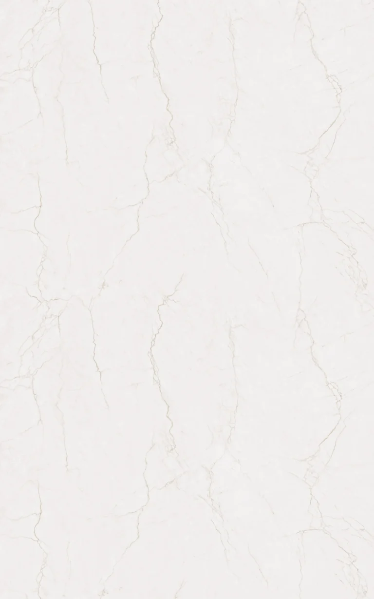Wetwall Tuscany Marble shower wall panel featuring a soft white marble-look finish with delicate beige and light gray veining for an elegant, modern bathroom design.